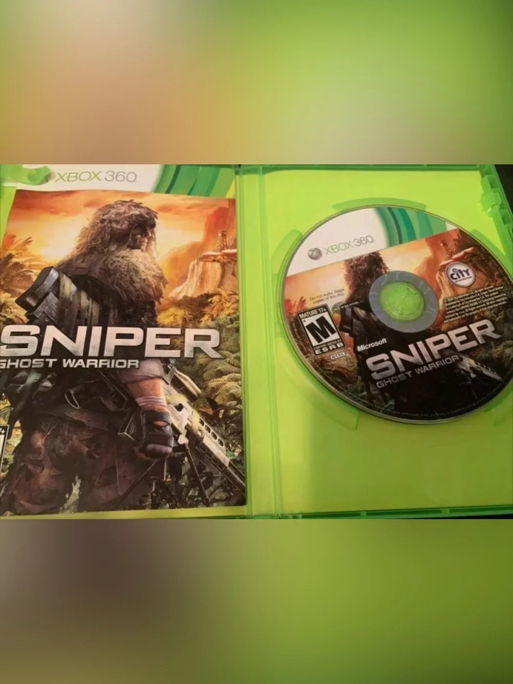 Sniper Ghost Warrior Xbox 360 - Complete CIB with manual Tested WORKS